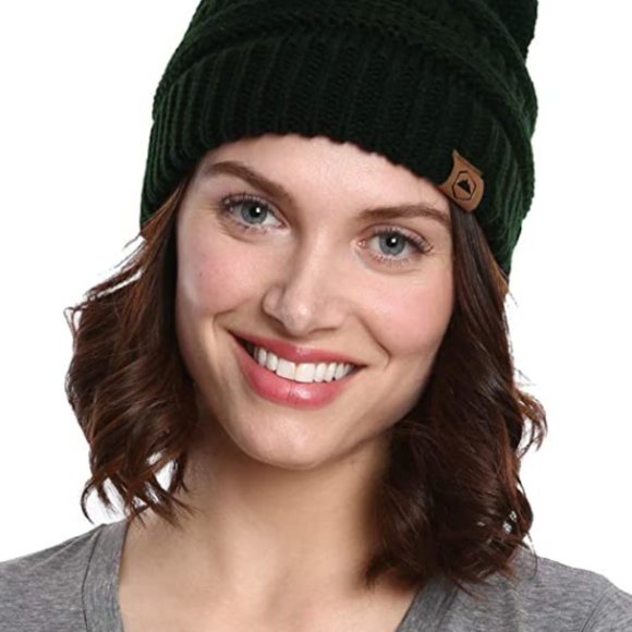 Womens Beanie Winter Hat - Warm Chunky Cable Knit Hats - Soft Stretch Thick Cute - Picture 8 of 16